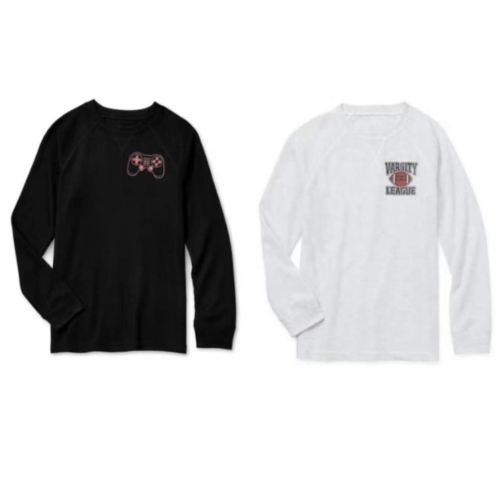 THEREABOUTS Teen Boys Waffle Knit Sleep Shirts Bundle, Size 18/20